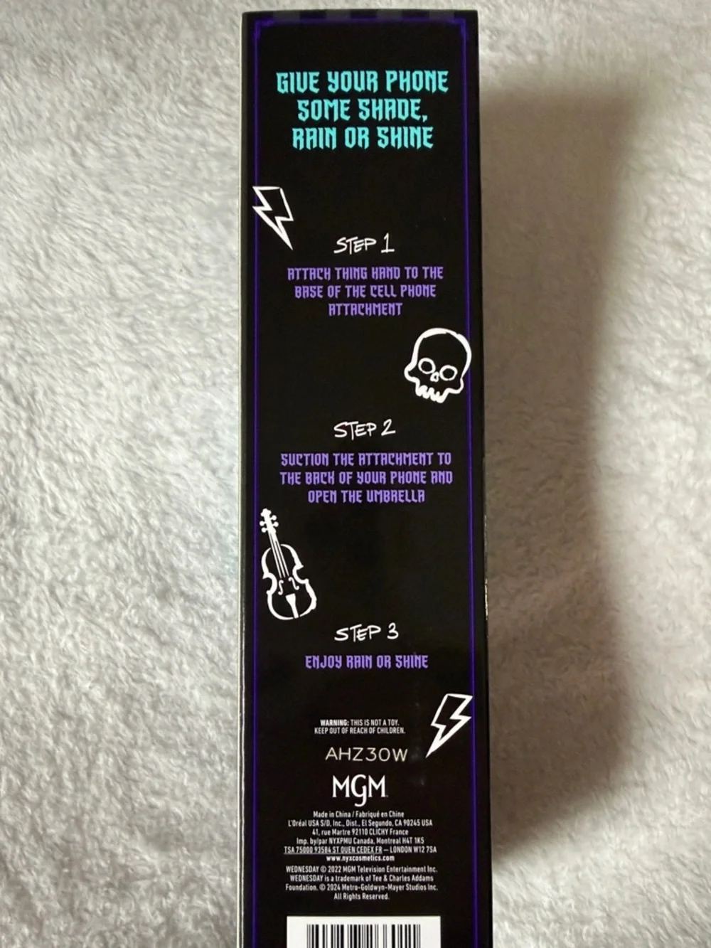 NYX Wednesday Phone Umbrella – Black & Purple